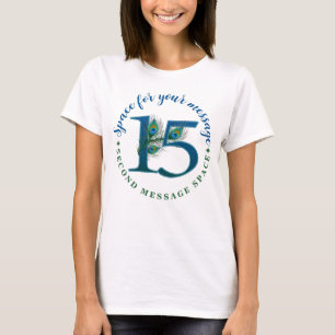 15th Anniversary Peacock Feathers T-Shirt