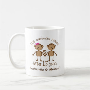 15th Anniversary Personalised 15 Year Mugs