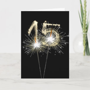 15th Anniversary Sparklers on Black Card