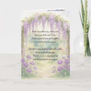 15th Anniversary Wisteria Arch In a Garden Card