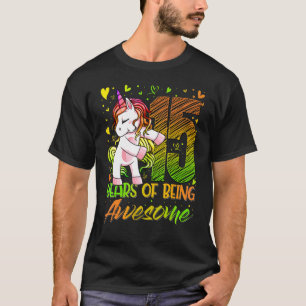 15th Birthday 15 Year Old Girl Flossing Unicorn P T-Shirt