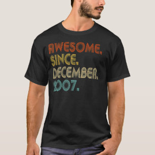 15th Birthday 15 Years Old Awesome Since December T-Shirt