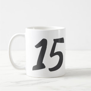 15th birthday add name date year black template go coffee mug