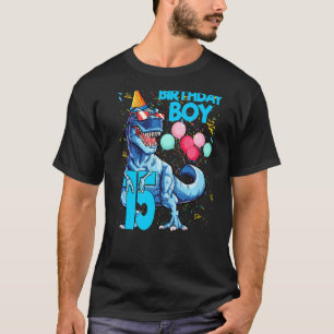 15th Birthday Boy Dinosaur Party For 15 Year Old B T-Shirt
