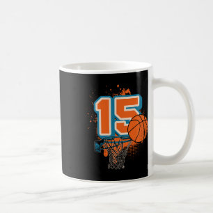 15th Birthday Boy Sketll Player Sketll 15 Years Ol Coffee Mug