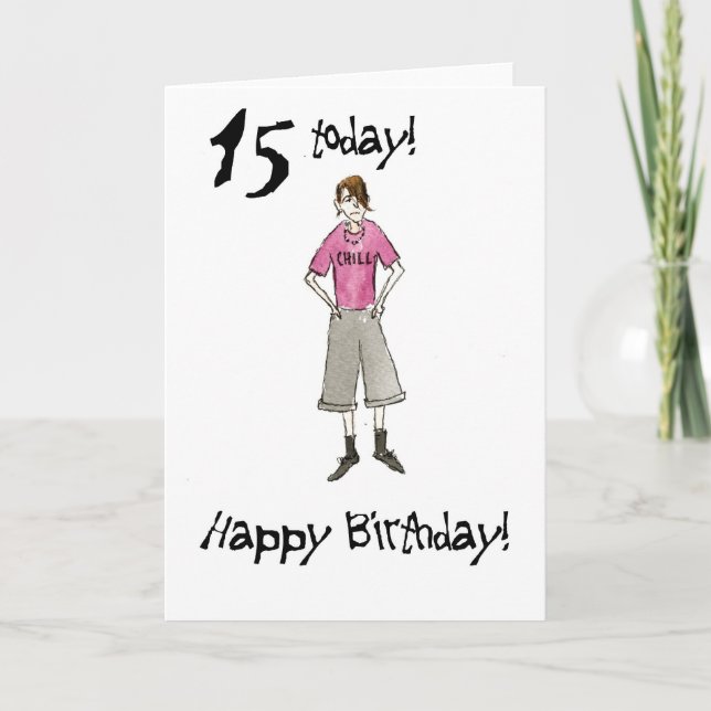15th Birthday Card for a Boy (Front)