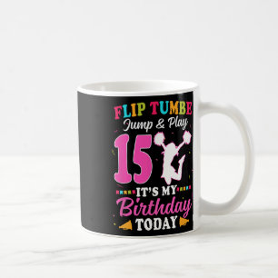 15th Birthday Cheerleading Girl 15 Year Old Cheerl Coffee Mug