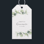 15th Birthday Eucalyptus Quinceanera Greenery Gift Tags<br><div class="desc">TIP: Matching items available in this collection. Our botanical eucalyptus birthday collection features watercolor foliage and modern typography in dark grey text. Use the "Customise it" button to further re-arrange and format the style and placement of text. Could easily be repurpose for other special events like anniversaries, baby shower, birthday...</div>