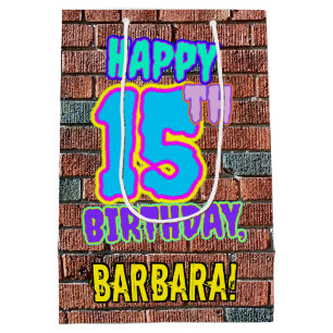 15th Birthday: Fun, Urban Graffiti Inspired Look Medium Gift Bag