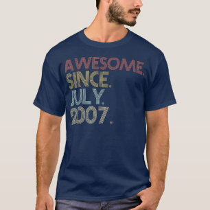 15th Birthday Party 15 Years Old Awesome Since Jul T-Shirt
