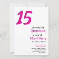 15th birthday quiencenera add date year pink templ