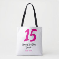 15th birthday quiencenera add date year pink templ