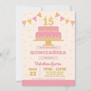 15th Birthday Quinceañera Invitation