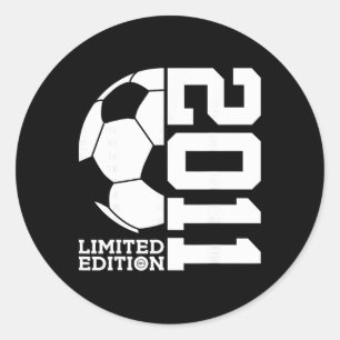 15th Birthday Soccer Limited Edition 2011 Classic Round Sticker