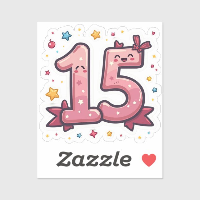 15th Birthday Sticker (Sheet)