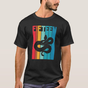 15Th Birthday Vintage Snake Lover Pet Reptile 15 Y T-Shirt