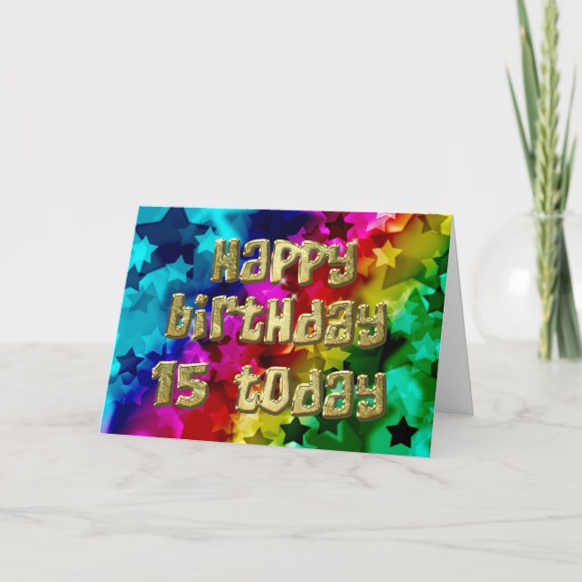 15th Bright stars birthday card (Front)