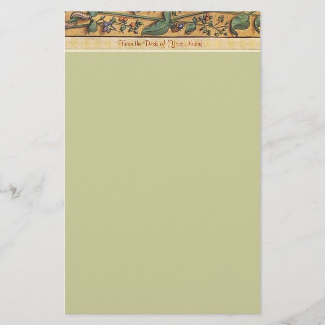15th Century Border Stationery (Front)