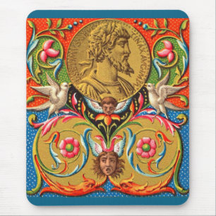 15th century image Caesar birds flowers etc Mouse Pad