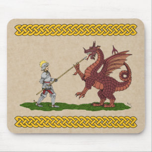 15th Century Saint George and the Dragon Mouse Pad