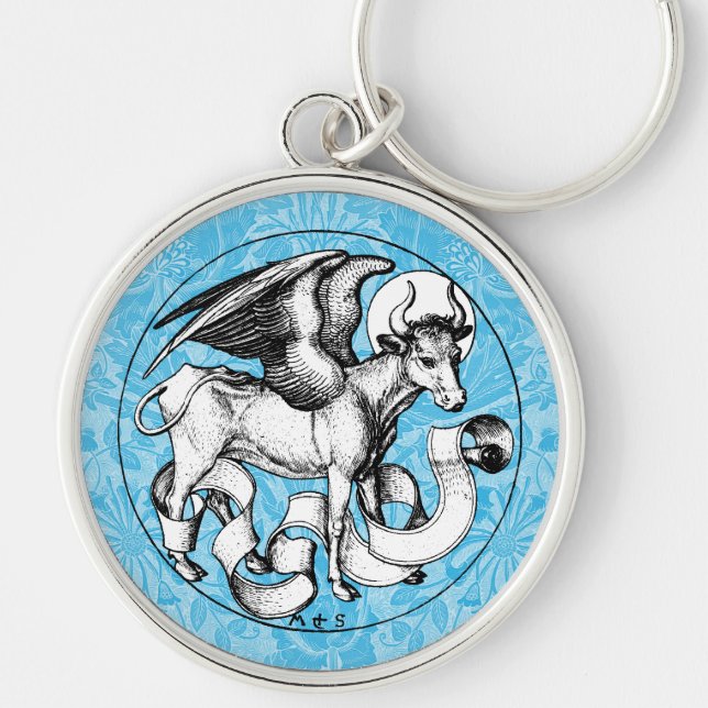 15th Century St Luke's Emblem Winged Bull Key Ring (Front)