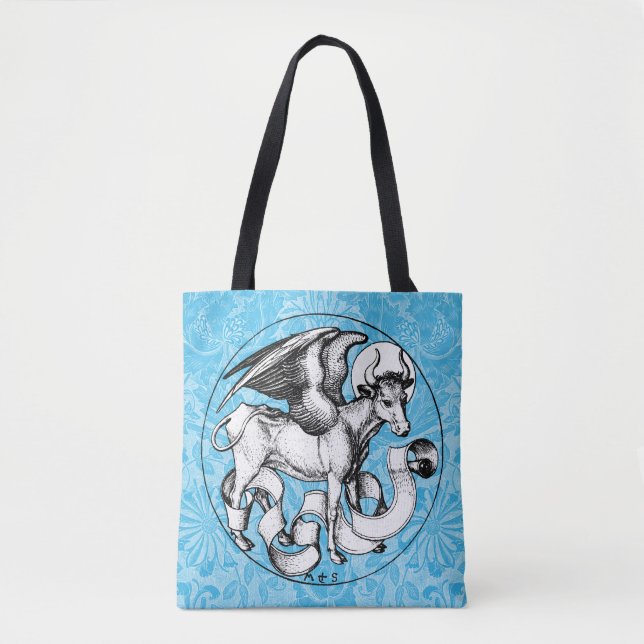 15th Century St Luke's Emblem Winged Bull Tote Bag (Front)