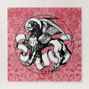 15th Century St Mark's Emblem Winged Lion Jigsaw Puzzle