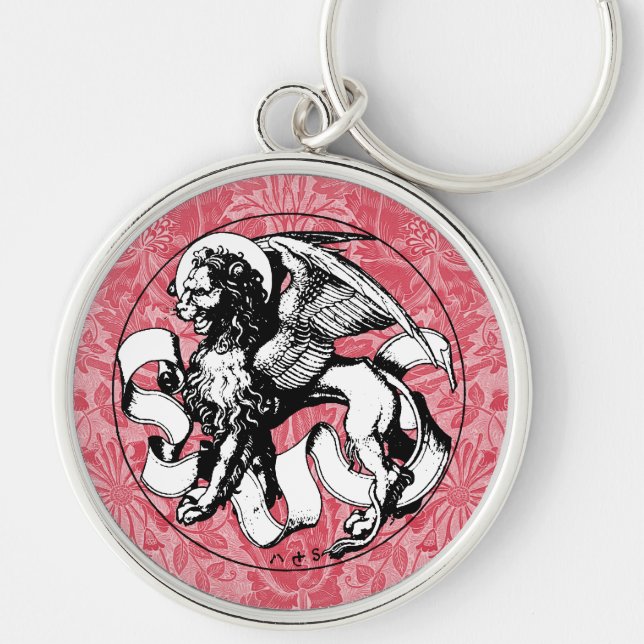 15th Century St Mark's Emblem Winged Lion Key Ring (Front)