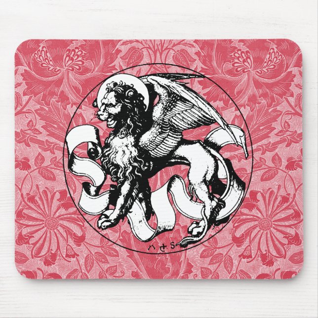 15th Century St Mark's Emblem Winged Lion Mouse Pad (Front)
