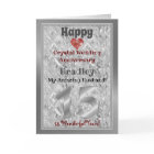15th Crystal Wedding Anniversary Card For Husband