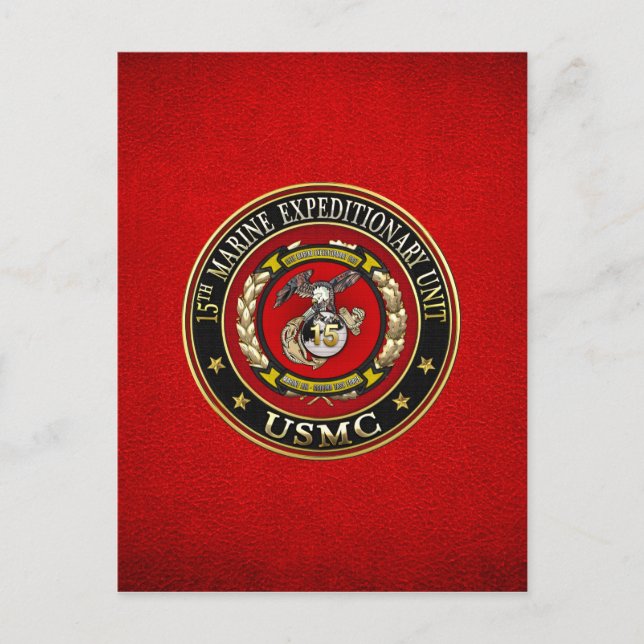 15th Marine Expeditionary Unit (15th MEU) [3D] Postcard (Front)