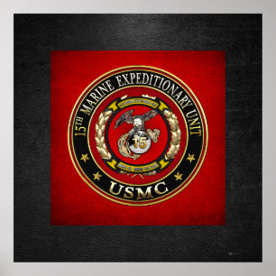 15th Marine Expeditionary Unit (15th MEU) [3D] Poster