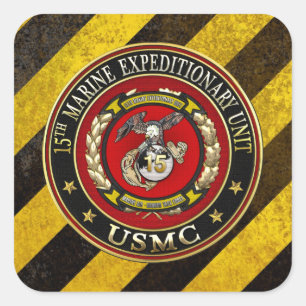15th Marine Expeditionary Unit (15th MEU) [3D] Square Sticker