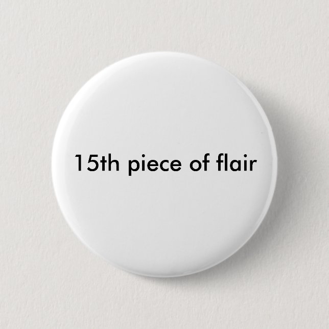 15th piece of flair 6 cm round badge (Front)