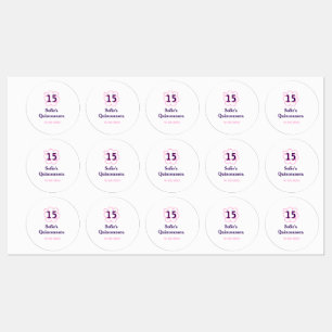 15th quinceanera happy birthday pink purple date