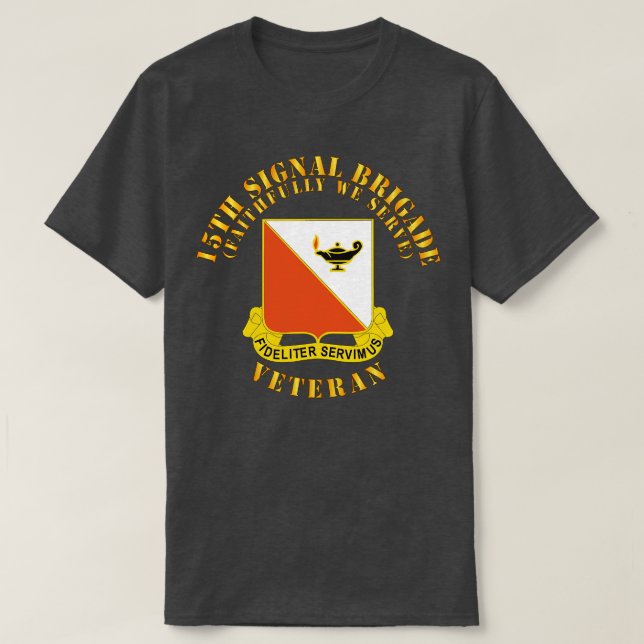 15th Signal Brigade DUI Veteran X T-Shirt (Design Front)