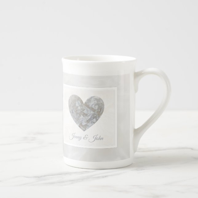 15th Wedding Anniversary crystal heart cup (Right)