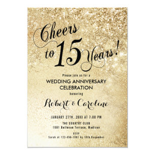 invitations 15th anniversary