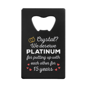 15th Wedding Anniversary I - Crystal Funny Couple