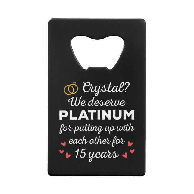 15th Wedding Anniversary I - Crystal Funny Couple (Front)