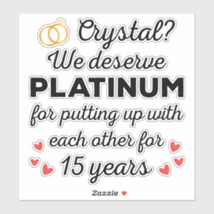 15th Wedding Anniversary I - Crystal Funny Couple