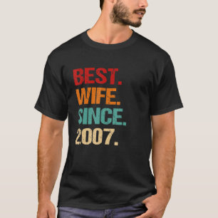 15th Wedding Anniversary Retro Best Wife Since 200 T-Shirt