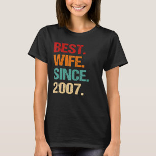 15th Wedding Anniversary Retro Best Wife Since 200 T-Shirt