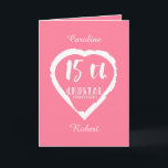 15th Wedding anniversary traditional crystal Card<br><div class="desc">If you would like any help customising this design please contact me,  there is an ask this designer button,  just below this text. Aromantic heart brush stroke design for people celebrating 15th wedding anniversary. crystal is the traditional gift for this occasion.</div>