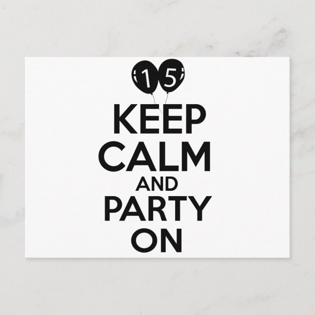 15th year birthday designs postcard (Front)