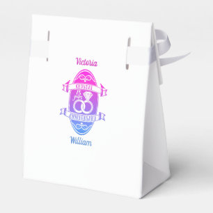 15th Year traditional crystal wedding anniversary Favour Box