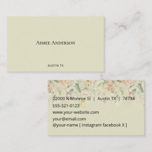 1600s Vintage Dutch Floral Border Business Card