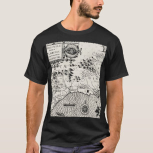 1607 Vintage Map of Virginia, North and South Caro T-Shirt