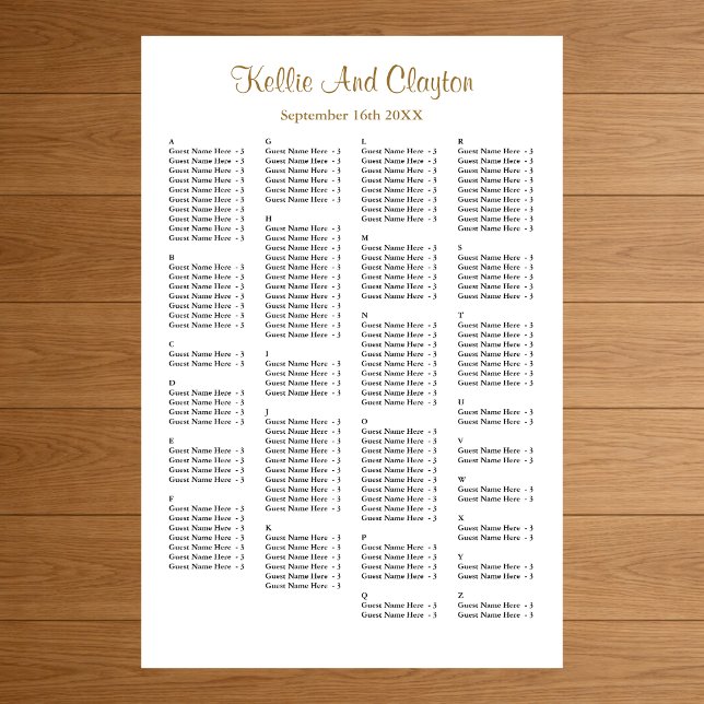 160 Simple Wedding Seating Chart (Creator Uploaded)