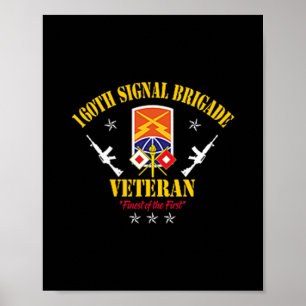 160th Signal Brigade Veteran Military Vintage Vete Poster